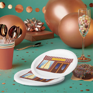 Bäckerei vor dem Kuchen Pappteller