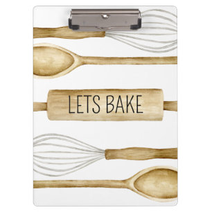 Bäckerei-Wasserfarbe-Utensilien-Küchen-Clip-Board Klemmbrett