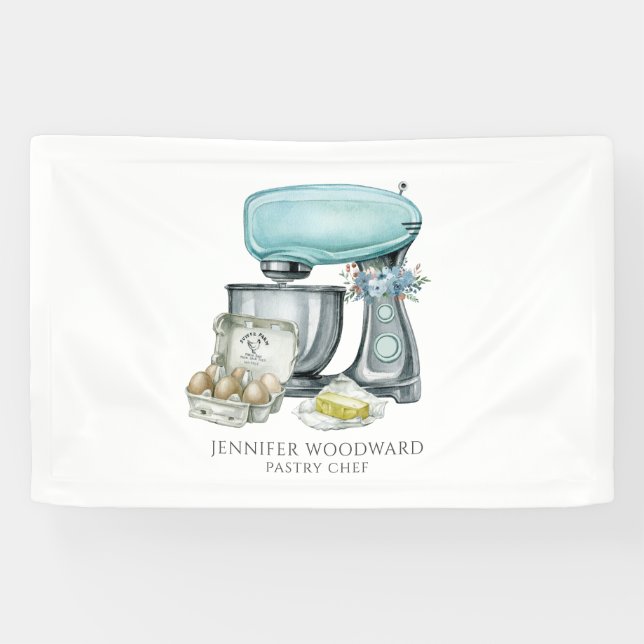 Bäckerei Wasserfarbgebäck Koch Banner (Horizontal)
