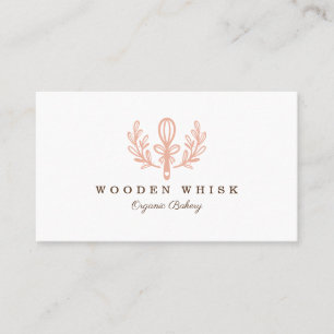 Bäckerei Whisk & Floral Leaf Wreath Business Loyal Visitenkarte