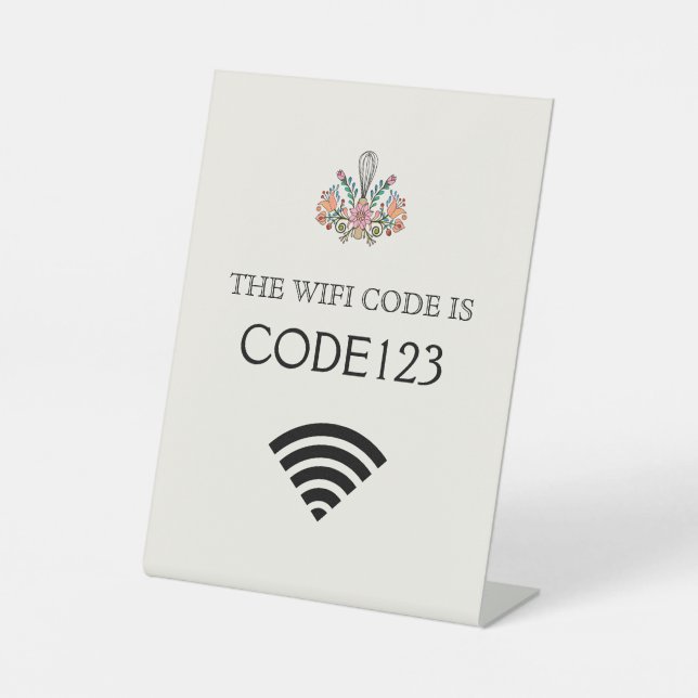 Bäckerei Wifi Code QR Sockelschild (Vorderseite)