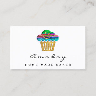  Bäckerei Zuhause Made Cakes Logo Muffin Chicana  Visitenkarte