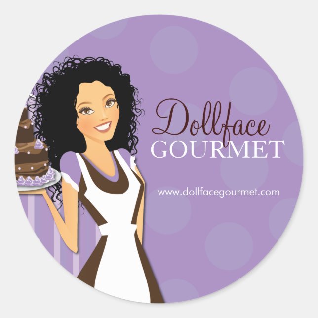 Bäckereiaufkleber Runder Aufkleber (Vorderseite)