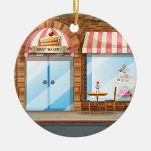 Bäckereigeschäft Keramikornament