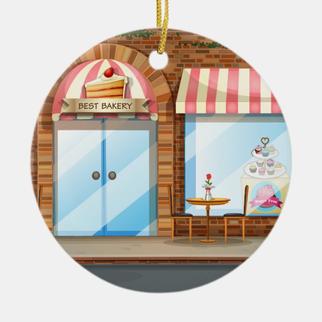 Bäckereigeschäft Keramikornament (Vorne)