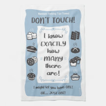 Bäckereihandtuch Nanna, Mama, Vater Geschenk (blau