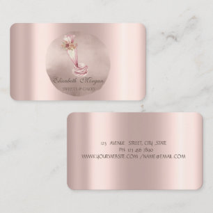 Bäckereileitung Beutel Blume Rose Gold Circle Visitenkarte