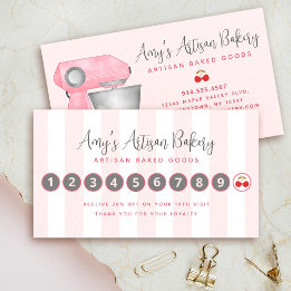 Bäckereimixer Blush Rosa Weiß Streifen Gebäck Kond Treuekarte