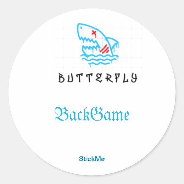 BackGame-StickerPacks Runder Aufkleber (Vorderseite)