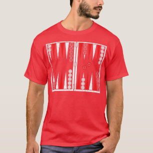 Backgammon-Board Backgammon-Spieler T-Shirt