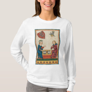 Backgammon Game, mittelalterliche Kunst des 14. Ja T-Shirt