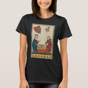 Backgammon Game, mittelalterliche Kunst des 14. Ja T-Shirt