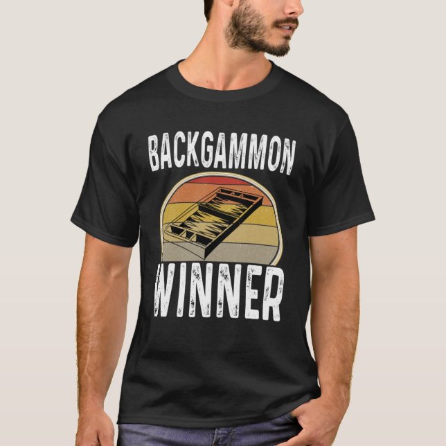 Backgammon Gewinner Dice Game Player Gewinner Spri T-Shirt (Vorderseite)