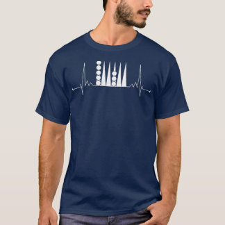 Backgammon Heartbeat Brettspiel Nacht 1 T-Shirt
