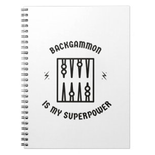 Backgammon ist meine Supermacht Notizblock