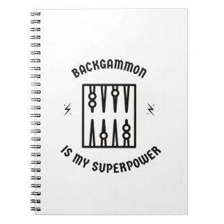 Backgammon ist meine Supermacht Notizblock