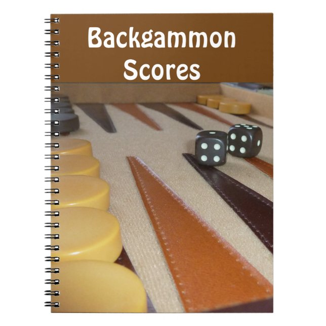 Backgammon-Mainboard-Notebook Notizblock (Vorderseite)