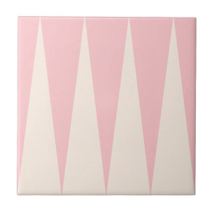 Backgammon Muster rosa Tile Fliese