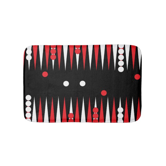Backgammon Player Fun Board Game Print Badematte (Vorderseite)
