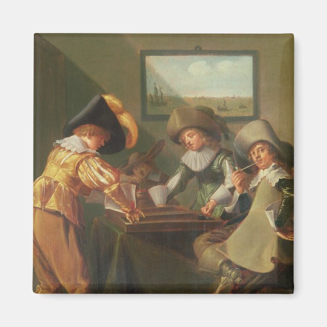 Backgammon Players, 17. Jahrhundert Magnet (Vorne)