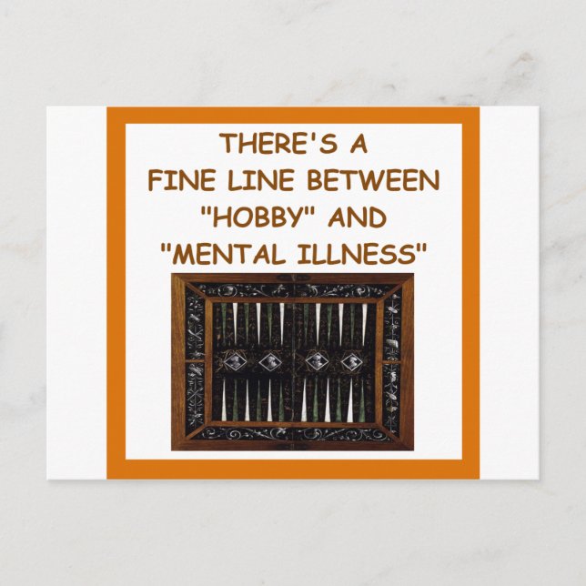 BACKGAMMON POSTKARTE (Vorderseite)