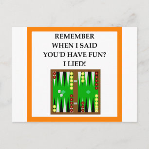 Backgammon Postkarte