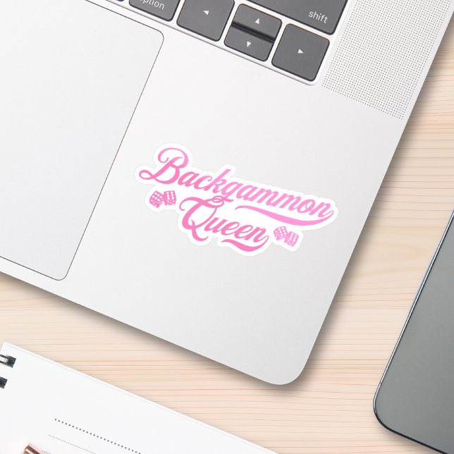 Backgammon Queen Pink Custom Cut Vinyl Sticker (Von Creator hochgeladen)