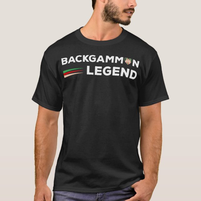 Backgammon Spieler Brettspiel Backgammon T-Shirt (Vorderseite)