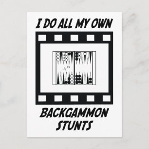 Backgammon Stunts Postkarte