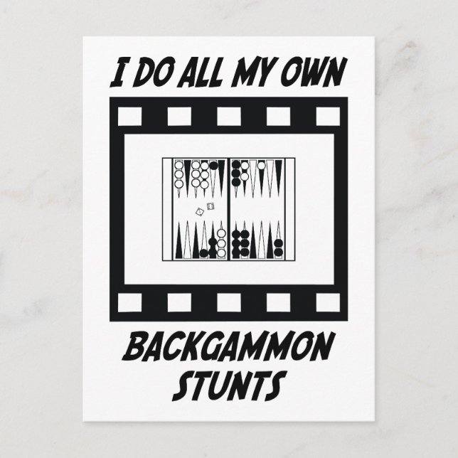 Backgammon Stunts Postkarte (Vorderseite)