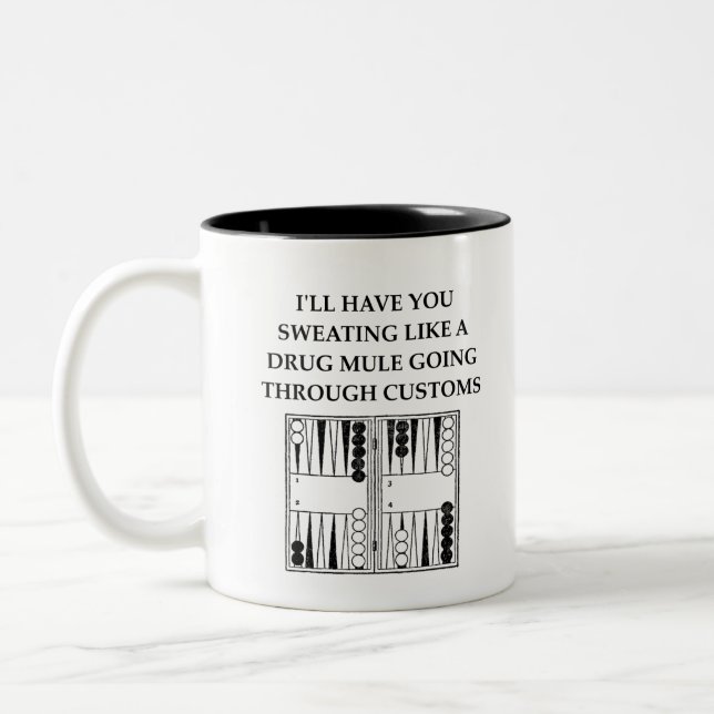 Backgammon Zweifarbige Tasse (Links)