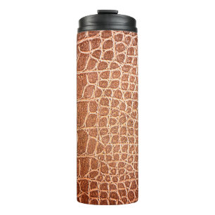 Background-Abstract mit Krokodilledermuster Thermosbecher
