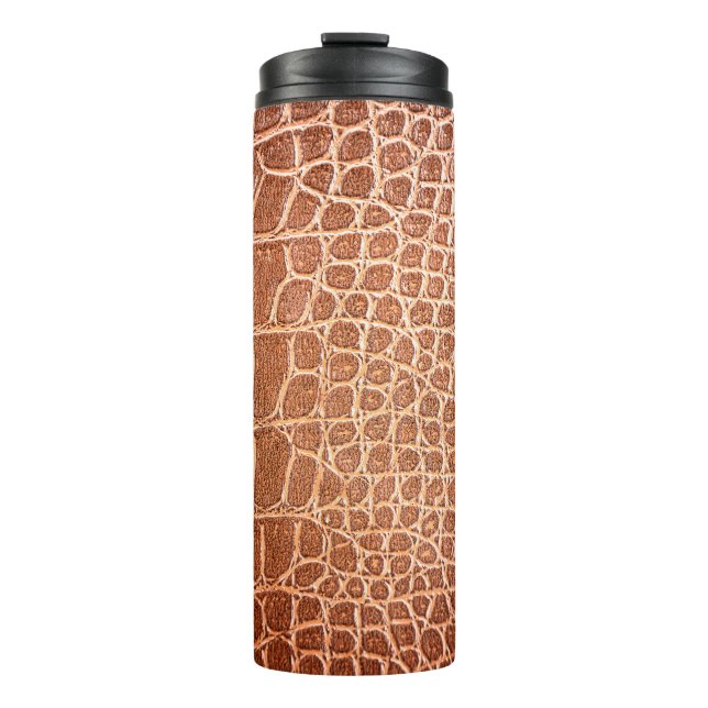Background-Abstract mit Krokodilledermuster Thermosbecher (Vorderseite)