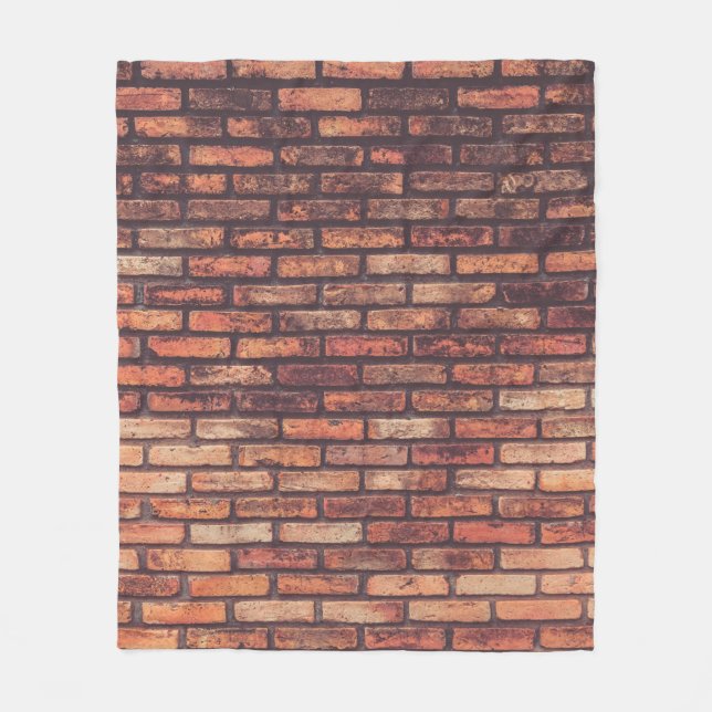 Background, alte Ziegelwand Fleecedecke (Vorderseite)