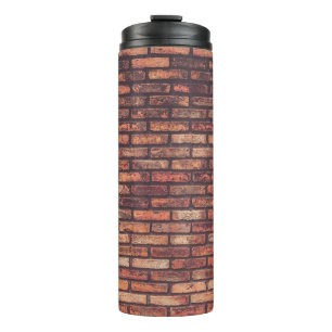 Background, alte Ziegelwand Thermosbecher