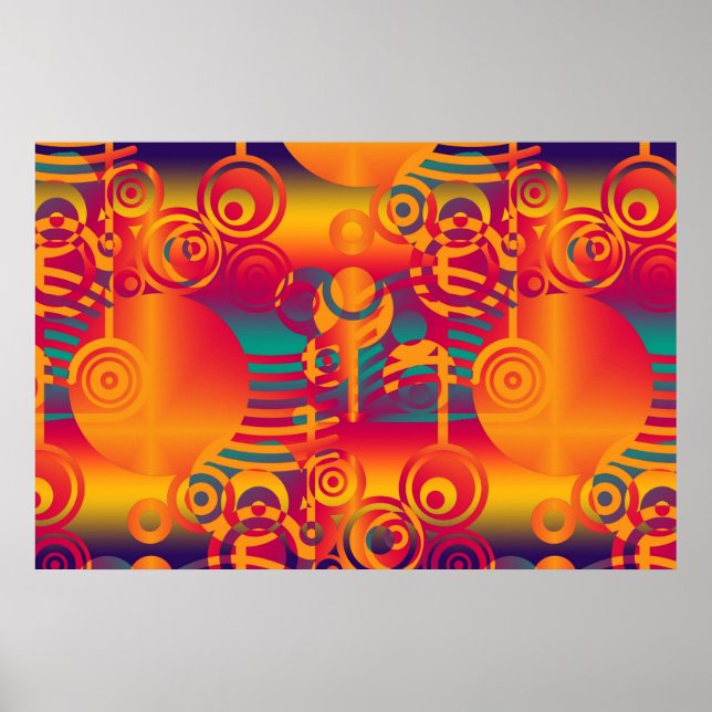 Background Composing - Modern Colorful Circle Poster (Vorne)