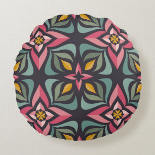 Background design - flowers and leaves. Nature orn Rundes Kissen