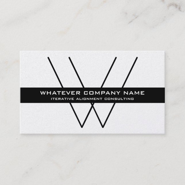 Background Monogram Company/persönliches deluxes Visitenkarte (Vorderseite)