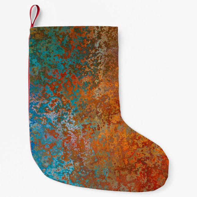 Background texture rust old brown kleiner weihnachtsstrumpf (Vorderseite)