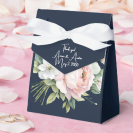 Background Wedding Pink Peonies Navy Geschenkschachtel