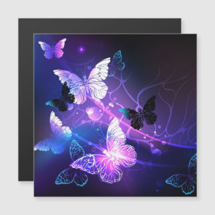 Background with Night Butterflies Magneteinladung