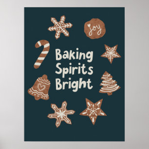 Backgummi Helle Weihnachtskekse Grün Poster