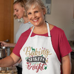 Backgurt Helles Weihnachtsfest Pub Schürze<br><div class="desc">Ein lustiger Weihnachtsweihnachtspass,  der lautet: "Baking Spirits bright".</div>