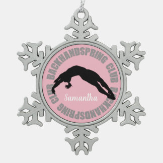 Backhandspring Verein-Gymnastik ornement Schneeflocken Zinn-Ornament