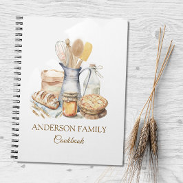 Backhilfsmittel Familie Rezept Notizblock