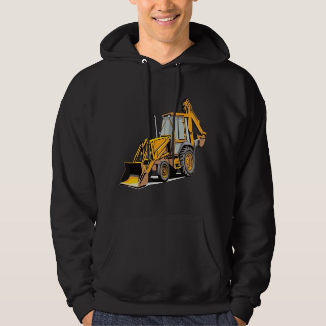 Backhoe Excavator Construction Operator Heavy Equi Hoodie (Vorderseite)