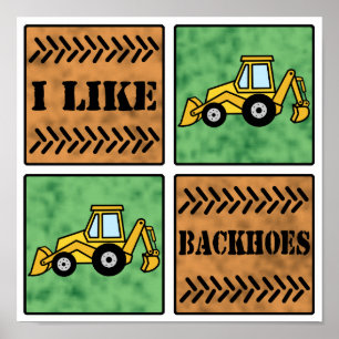 Backhoe Poster