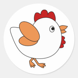 Backhuhn Runder Aufkleber