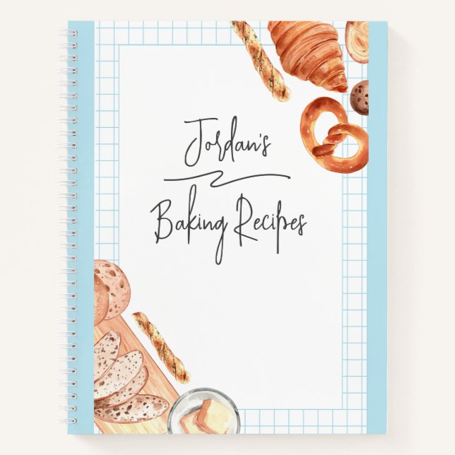 Backing Design individuell anpassbare Rezept Journ Notizbuch (Vorderseite)