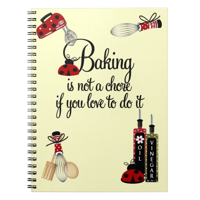 Backing Lady Bug Notebook Notizblock (Vorderseite)